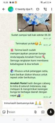 Testimonial Standing Flower luwuk